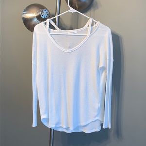 Cherish cream colored waffle knit top